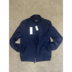 Discontinued Express Classic Navy Wool-Blend Performance Stretch Suit Jacket XS